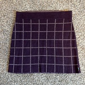 Smartwool reversible wool skirt size small purple plaid